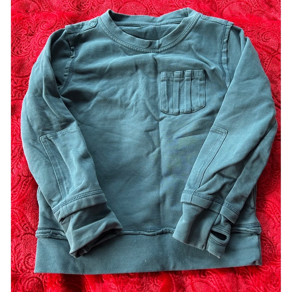 Peekaboo Beans Boys Long Sleeve Crewneck winter weight sensory friendly Size 5